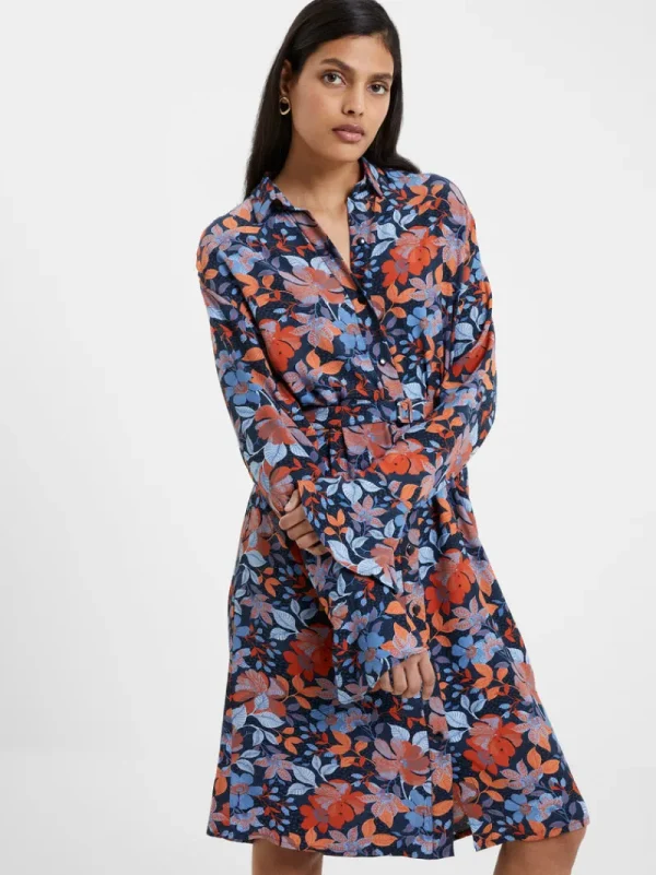 FRENCH CONNECTION Day Dresses<Adalina Eco Delphine Drape Shirt Dress CoastalFjord