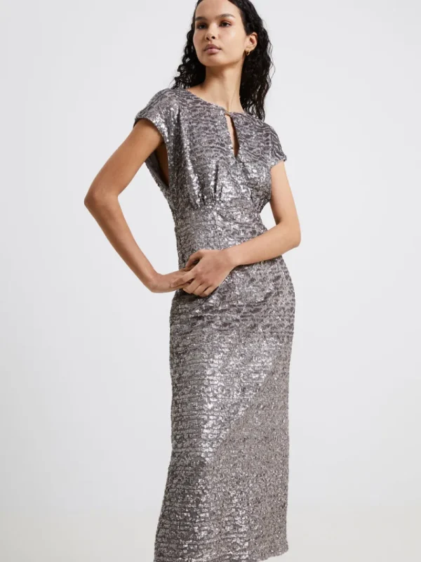 FRENCH CONNECTION Party Dresses<Adalynn Sequin Midi Dress GunMetal