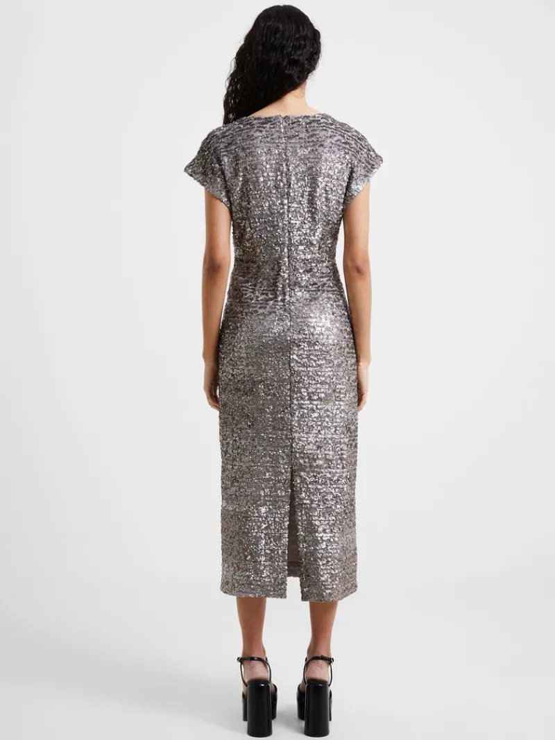 FRENCH CONNECTION Party Dresses<Adalynn Sequin Midi Dress GunMetal