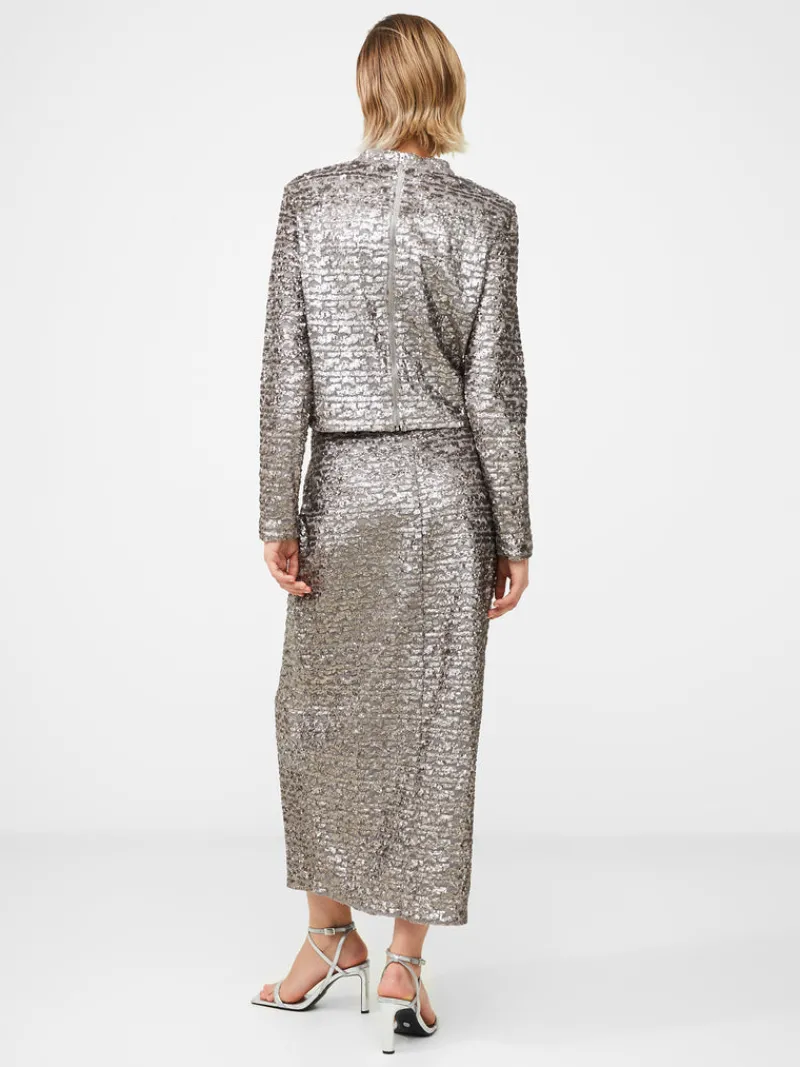 FRENCH CONNECTION Co-ords<Adalynn Sequin Midi Skirt GunMetal