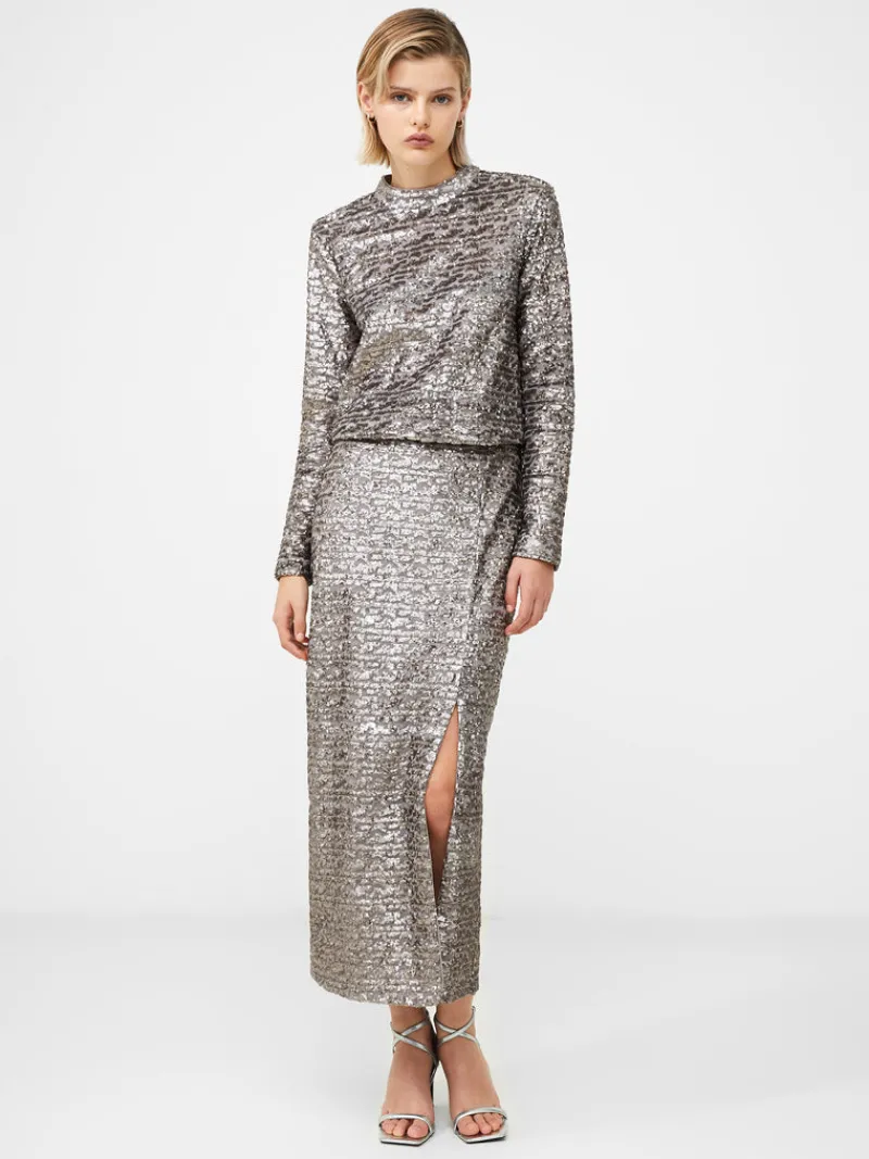 FRENCH CONNECTION Co-ords<Adalynn Sequin Top GunMetal