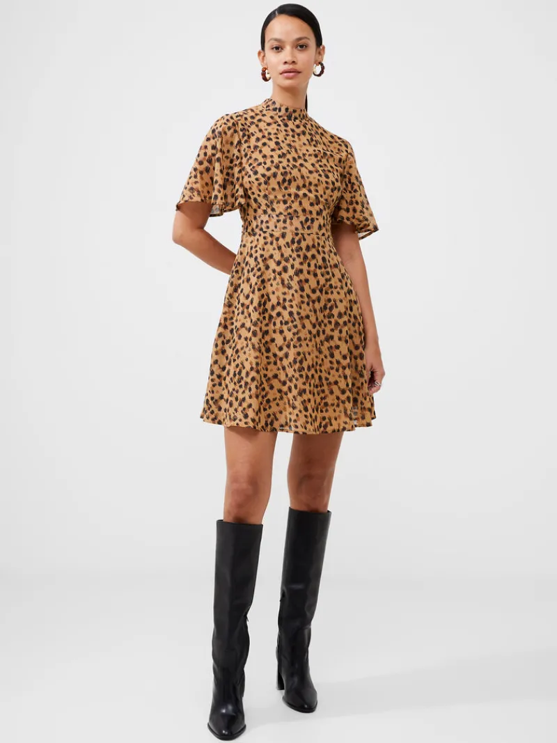 FRENCH CONNECTION Sale<Animal Georgette Mini Dress LeopardMulti