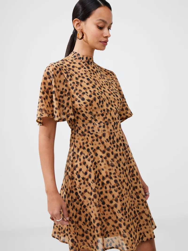 FRENCH CONNECTION Sale<Animal Georgette Mini Dress LeopardMulti