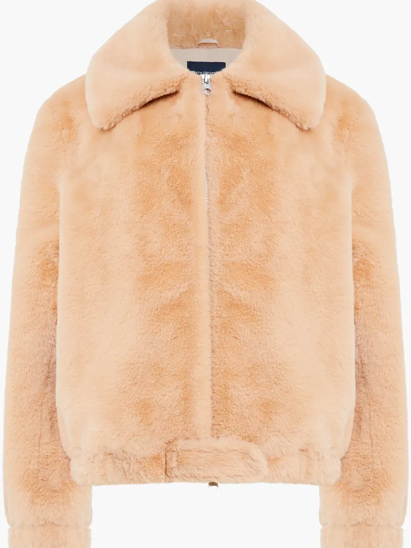 FRENCH CONNECTION Sale<Avi Iren Faux Fur Jacket ToastedAlmond
