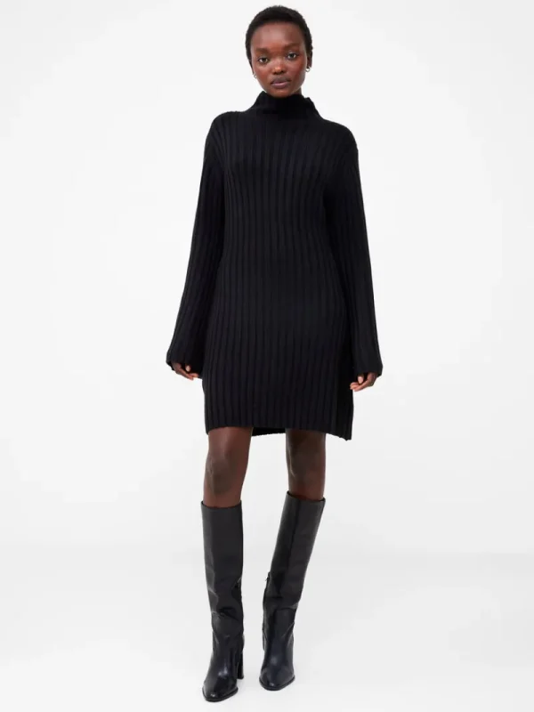 FRENCH CONNECTION Day Dresses<Babysoft Mock Neck Dress Blackout