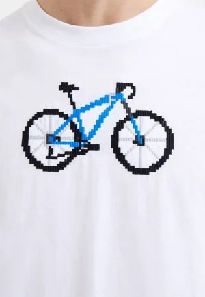 FRENCH CONNECTION T-Shirts & Polo Shirts<Bicycle Pixel T-Shirt LinenWhite