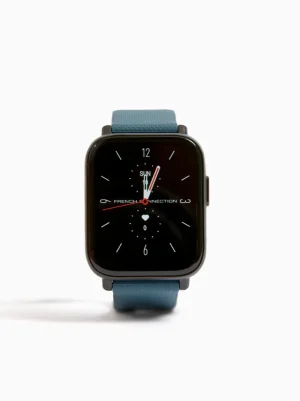 FRENCH CONNECTION Men's Watches< Silicone Strap Watch with Digital Dial Blue
