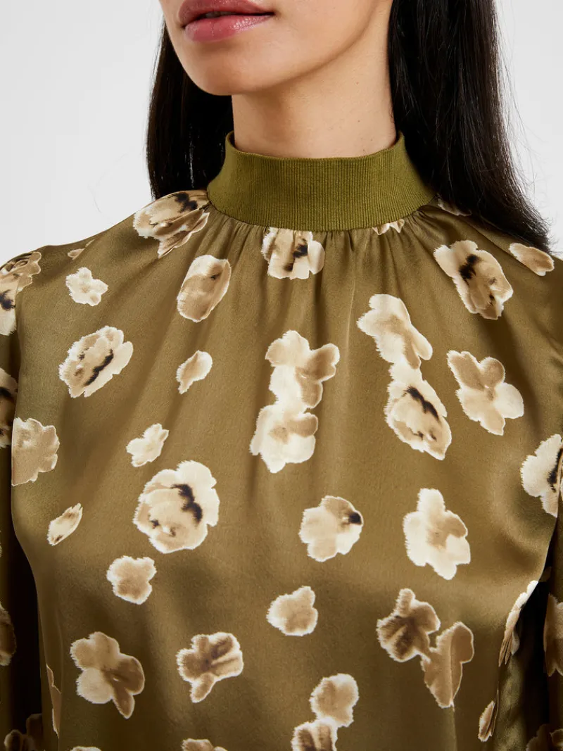 FRENCH CONNECTION Sale<Bronwen Aleeya Satin Top Nutria