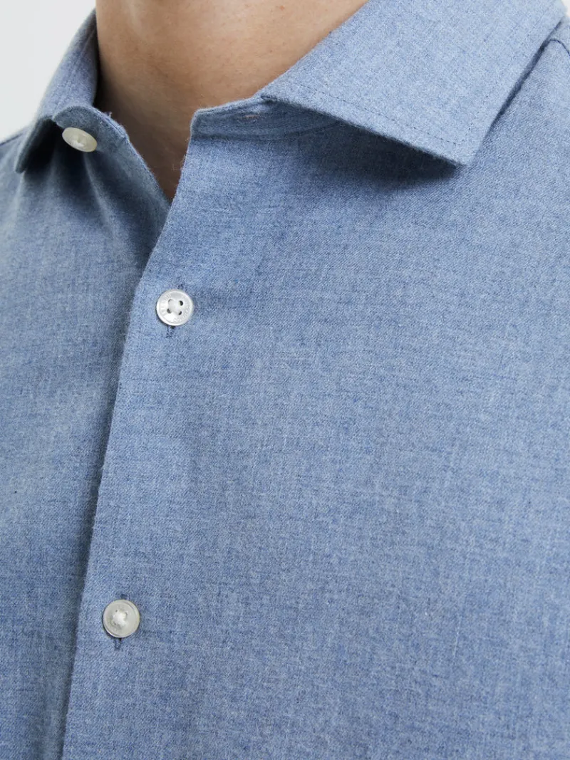 FRENCH CONNECTION Sale | Men's Shirts<Brushed Melange Long Sleeve Shirt LightBlue