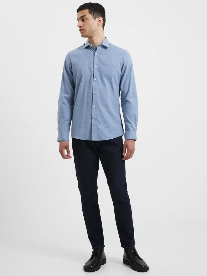 FRENCH CONNECTION Sale | Men's Shirts<Brushed Melange Long Sleeve Shirt LightBlue