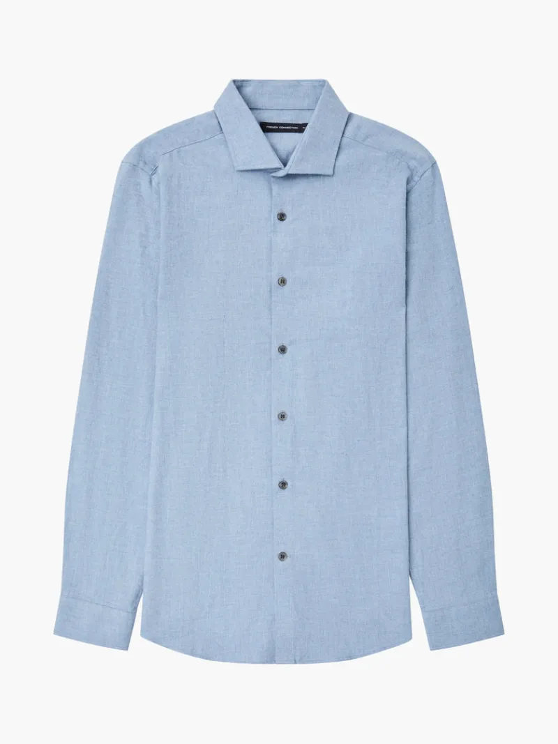 FRENCH CONNECTION Sale | Men's Shirts<Brushed Melange Long Sleeve Shirt LightBlue
