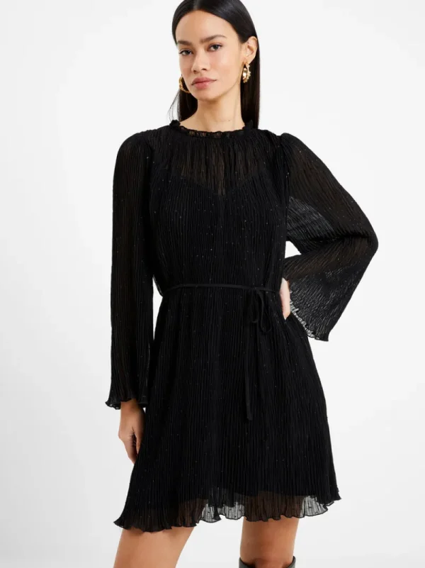 FRENCH CONNECTION Party Dresses<Callie Lurex Pleated Mini Dress Blackout