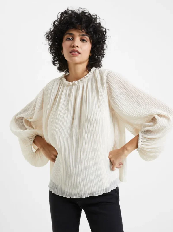 FRENCH CONNECTION Sale<Callie Lurex Pleated Top ClassicCream
