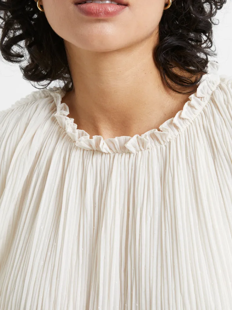 FRENCH CONNECTION Sale<Callie Lurex Pleated Top ClassicCream