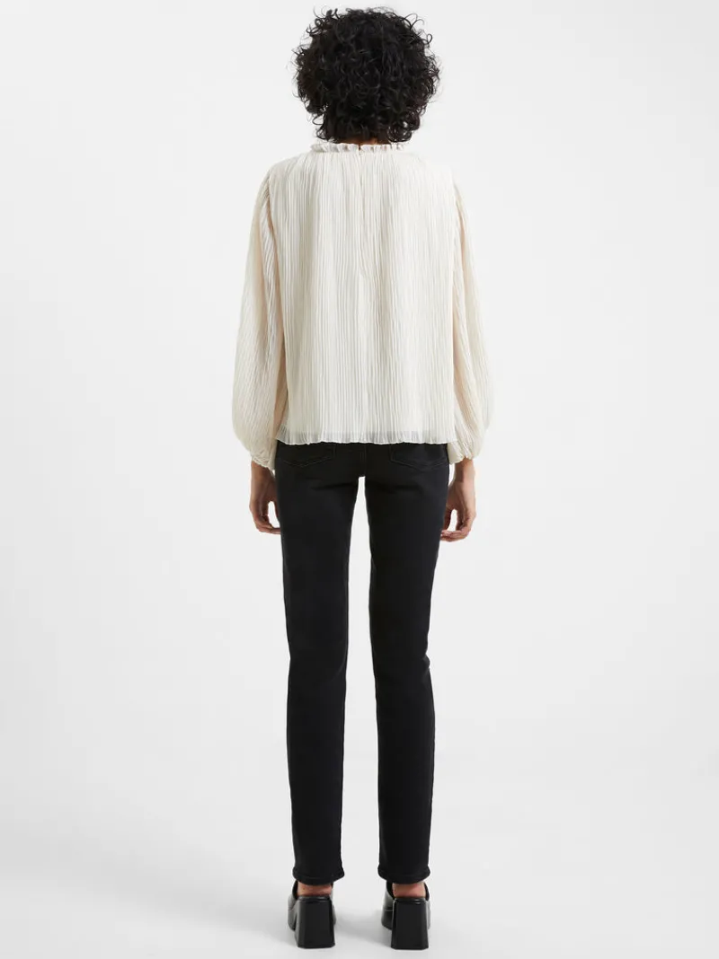 FRENCH CONNECTION Sale<Callie Lurex Pleated Top ClassicCream
