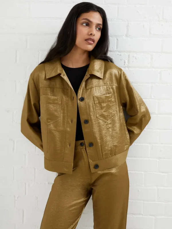 FRENCH CONNECTION Co-ords<Cammie Shimmer Jacket Nutria
