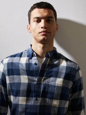 FRENCH CONNECTION Sale | Men's Shirts<Checked Flannel Shirt Blue