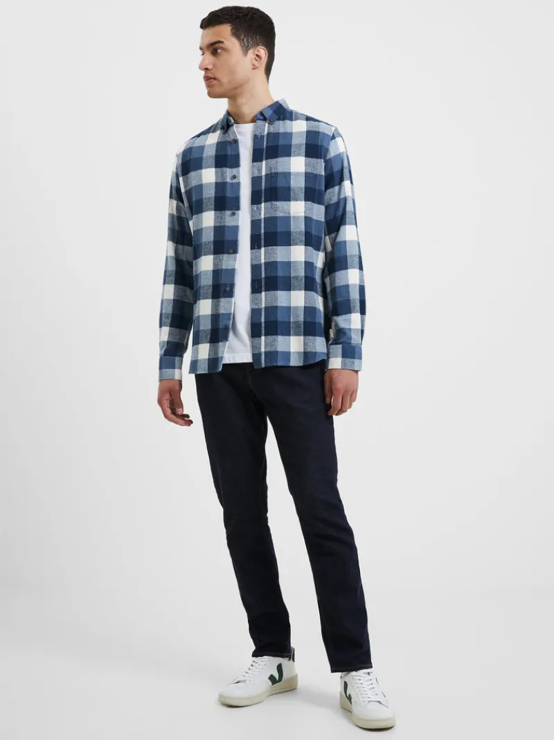 FRENCH CONNECTION Sale | Men's Shirts<Checked Flannel Shirt Blue
