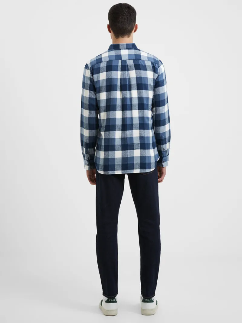 FRENCH CONNECTION Sale | Men's Shirts<Checked Flannel Shirt Blue
