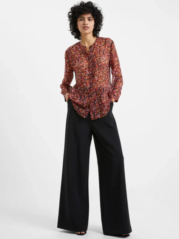 FRENCH CONNECTION Sale<Clara Recycled Flavia Grandad Shirt Blackout