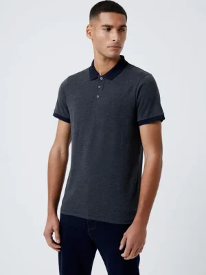 FRENCH CONNECTION T-Shirts & Polo Shirts<Contrast Collar Polo Shirt CharcoalMel/DarkNavy