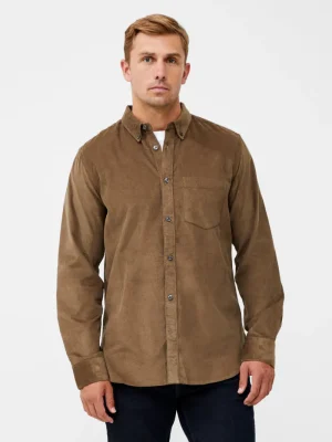 FRENCH CONNECTION Sale<Cord Long Sleeve Oxford Shirt Khaki