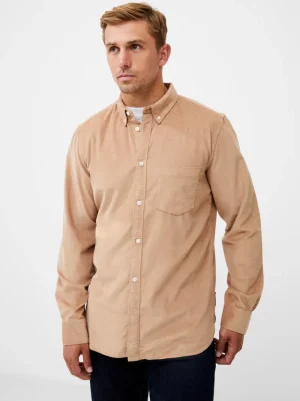 FRENCH CONNECTION Sale | Men's Shirts<Cord Long Sleeve Oxford Shirt Camel
