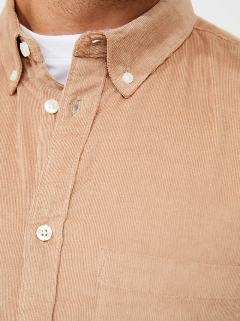 FRENCH CONNECTION Sale | Men's Shirts<Cord Long Sleeve Oxford Shirt Camel