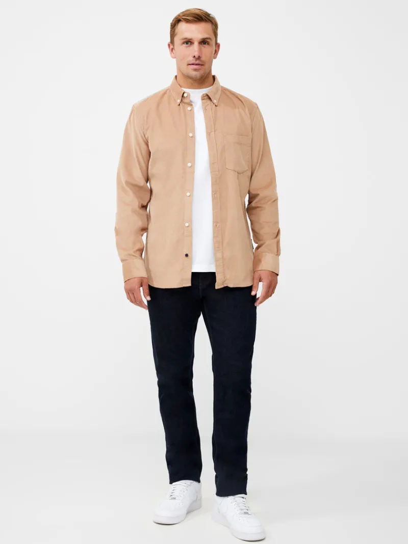 FRENCH CONNECTION Sale | Men's Shirts<Cord Long Sleeve Oxford Shirt Camel