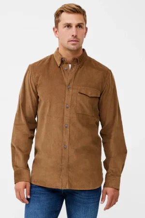 FRENCH CONNECTION Sale | Men's Shirts<Cord Long Sleeve Shirt Sepia