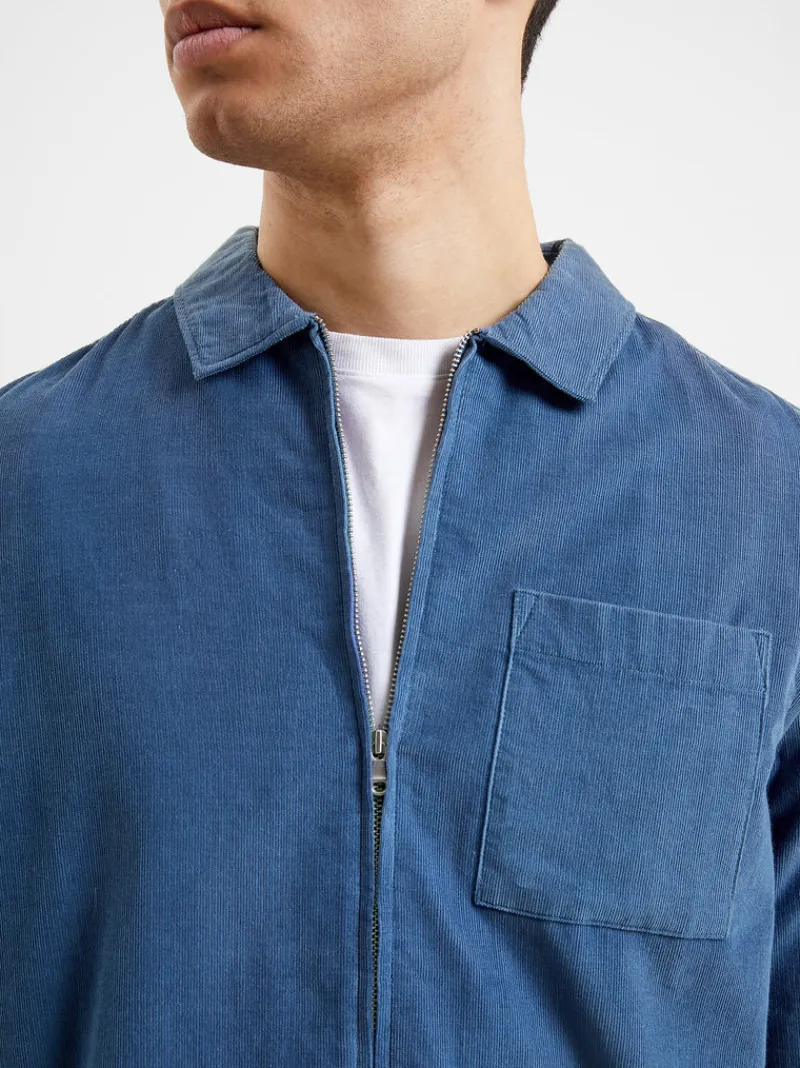 FRENCH CONNECTION Sale | Men's Shirts<Cord Zip Shirt Blue