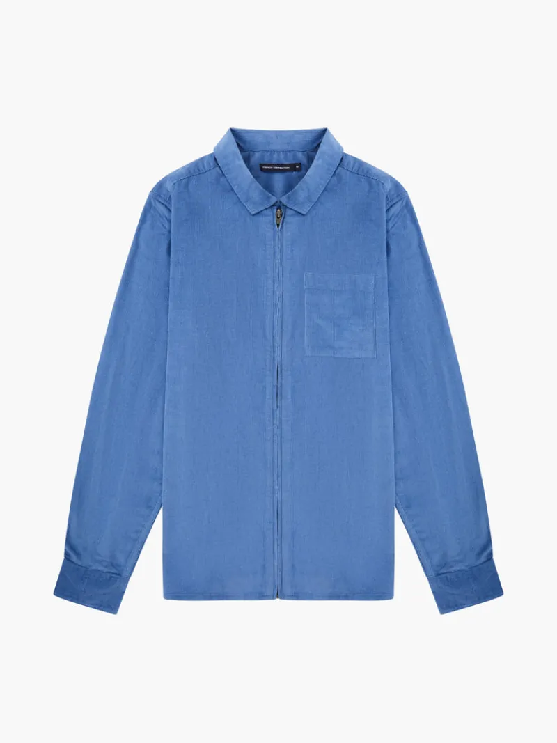 FRENCH CONNECTION Sale | Men's Shirts<Cord Zip Shirt Blue