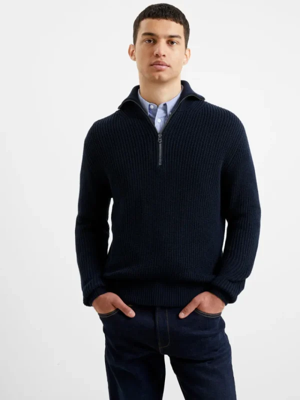 FRENCH CONNECTION Jumpers & Cardigans<Cotton Half Zip Jumper Marine