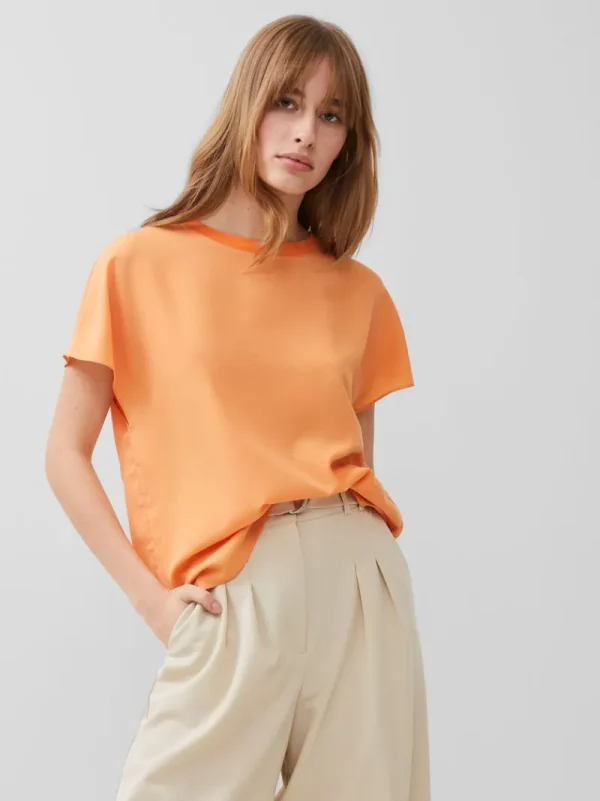 FRENCH CONNECTION Tops<Crepe Light Crew Neck Top Melon