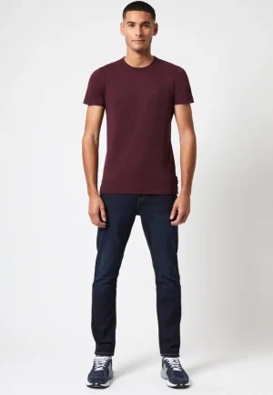 FRENCH CONNECTION T-Shirts & Polo Shirts<Crew Neck Short Sleeve T-Shirt Bordeaux