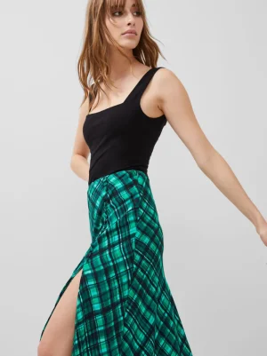 FRENCH CONNECTION Women's Skirts | Skirts & Shorts<Dani Eco Check Delphine Midi Skirt JellyBean/Forest