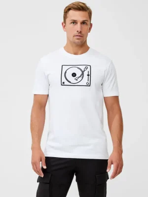 FRENCH CONNECTION T-Shirts & Polo Shirts<Deck Embroided Organic T-Shirt LinenWhite
