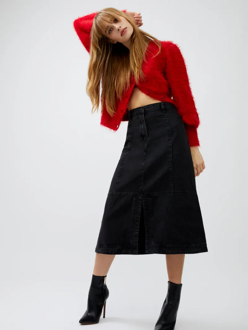 FRENCH CONNECTION Women's Skirts | Skirts & Shorts | Jeans<Denver Denim Midi Skirt VintageBlack