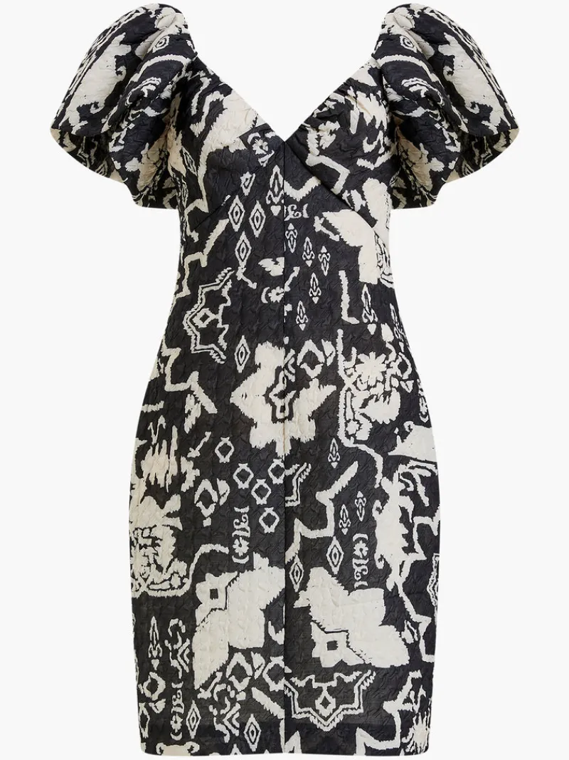 FRENCH CONNECTION Party Dresses | Wedding Guest Dresses<Deon Candra Jacquard Dress Black/Cream