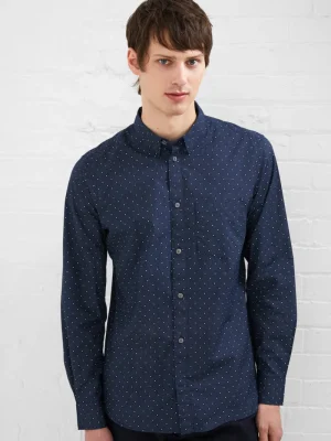 FRENCH CONNECTION Men's Shirts<Design Long Sleeve Shirt NavySpot