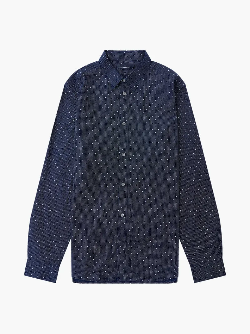 FRENCH CONNECTION Men's Shirts<Design Long Sleeve Shirt NavySpot