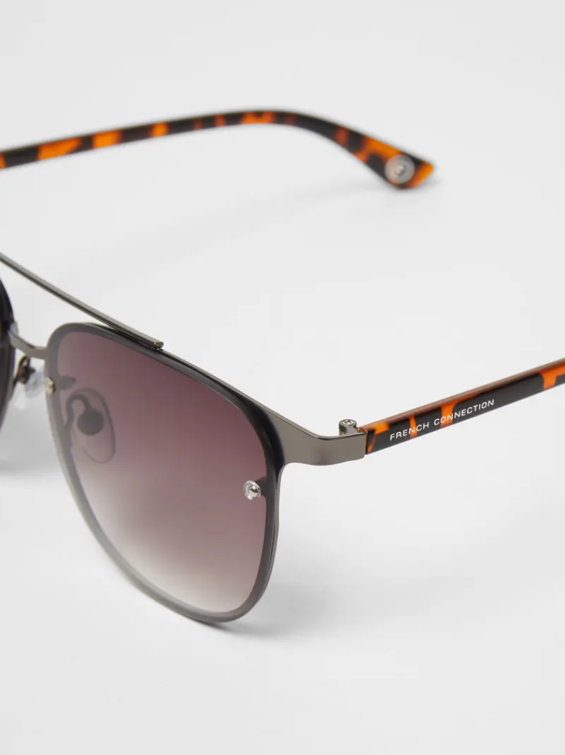 FRENCH CONNECTION Sunglasses<D-Frame Sunglasses Gunmetal