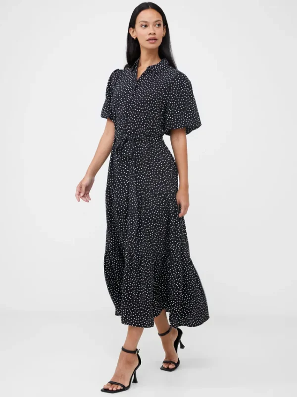 FRENCH CONNECTION Day Dresses<Dotty Puff Sleeve Shirt Dress Black/White