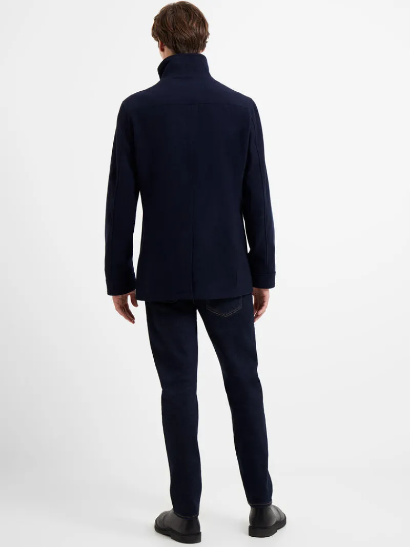FRENCH CONNECTION Coats & Jackets<Double Breasted Funnel Neck Coat DarkNavy