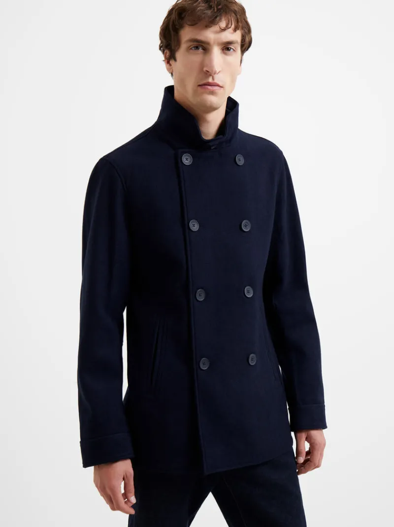 FRENCH CONNECTION Coats & Jackets<Double Breasted Funnel Neck Coat DarkNavy