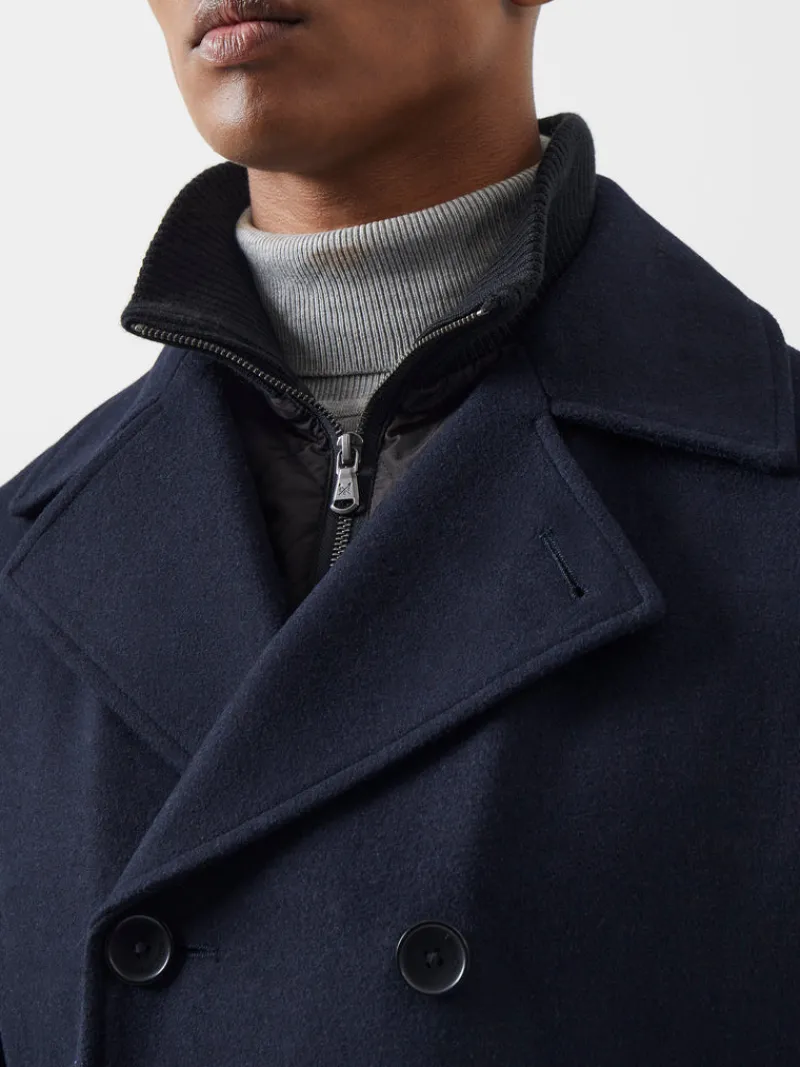 FRENCH CONNECTION Coats & Jackets<Double Breasted Layered Pea Coat DarkNavy