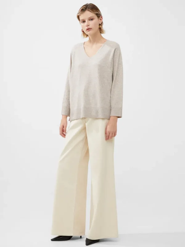 FRENCH CONNECTION Jumpers & Cardigans<Ebba Vhari Recycled V-Neck Jumper DkOatmealMel