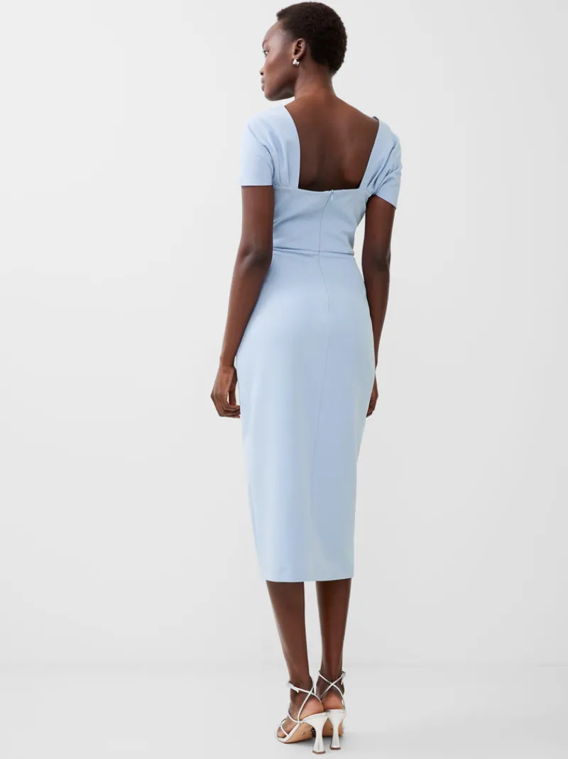 FRENCH CONNECTION Wedding Guest Dresses | Midi Dresses | Blue Dresses | Dresses<Echo Crepe Midi Dress CashmereBlue