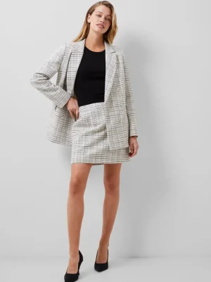 FRENCH CONNECTION Women's Skirts | Women's Suits | Skirts & Shorts<Effie Boucle Mini Skirt ClassicCream/Blacko