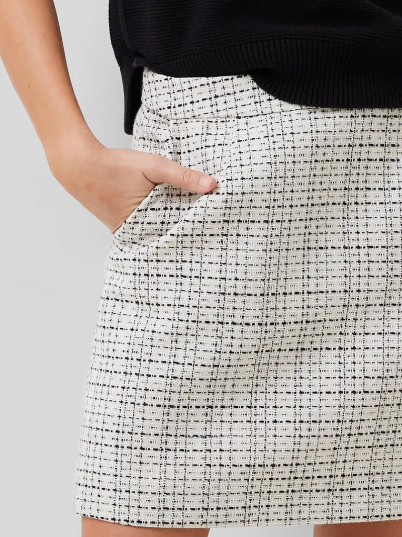 FRENCH CONNECTION Women's Skirts | Women's Suits | Skirts & Shorts<Effie Boucle Mini Skirt ClassicCream/Blacko